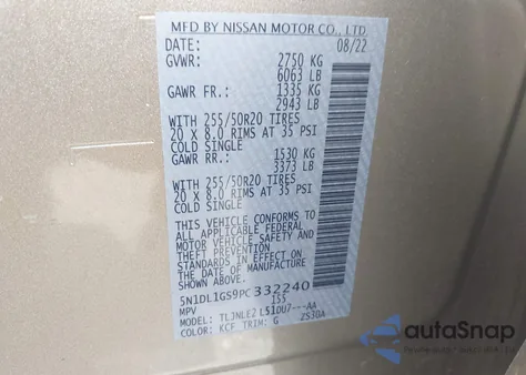 2023 Infiniti Qx60 Sensory Awd from USA, damaged, VIN 5N1DL1GS9PC332240